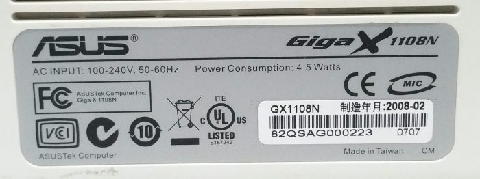 Asus GigaX 1108N 8-Port Ethernet Desktop Switch - Image 3