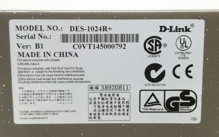 D-Link DES-1024R+ 24-Port 10/100 Fast Ethernet Switch - Image 3