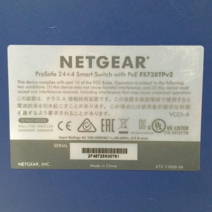 Netgear FS728TP V2 ProSafe 24+4 PoE Smart Switch - Image 3