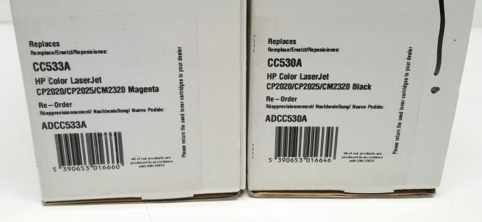 Joblot 2x Image Excellence CC530A Laserjet Color Cartridge Black and Magenta - Image 3
