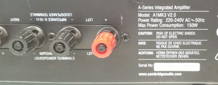 Cambridge Audio A1MK3 V2.0 A-Series Integrated Amplifier - Image 2