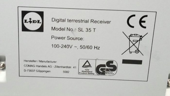 SilverCrest SL 35 T Digital Terrestrial Freeview Receiver Box - Image 5
