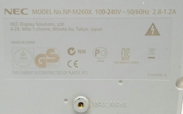 Nec NP-M260X VGA LCD Projector #3806 - Image 3