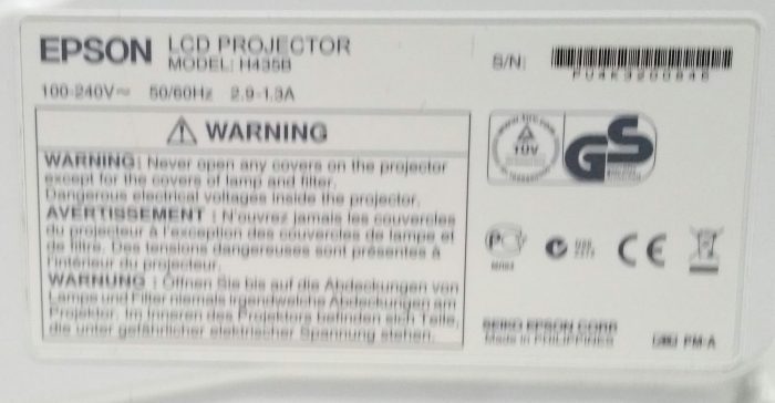 Epson EB-X11 LCD Projector H435B - Image 3