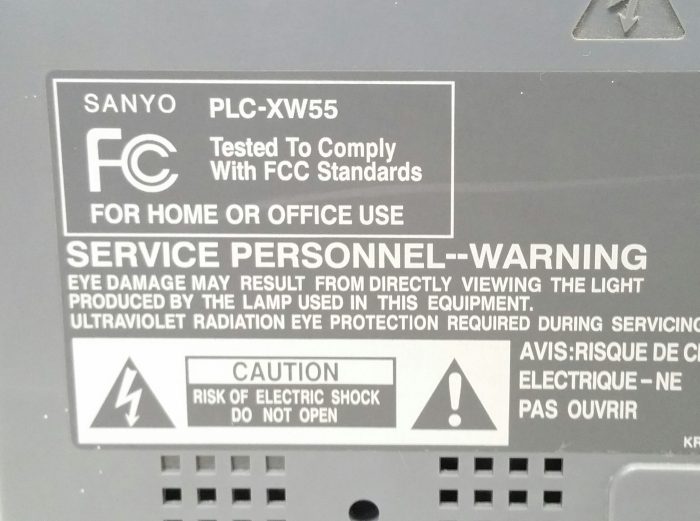 Sanyo ProXtrax PLC-XW55 Multiverse Projector w 1725 Lamp Hours Used - Image 3
