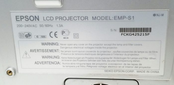 Epson EMP-S1 LCD Projector - Image 3