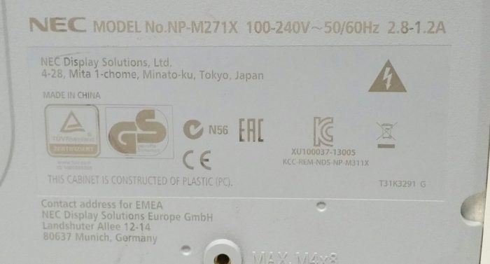 Nec NP-M271X LCD VGA Projector - Image 3