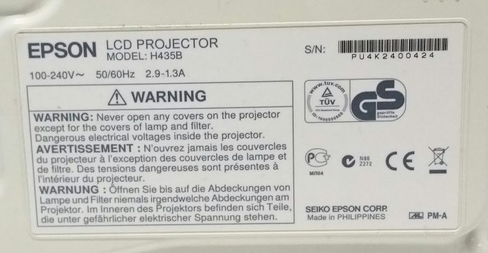 Epson EB-X11 H435B LCD VGA Projector - Image 4