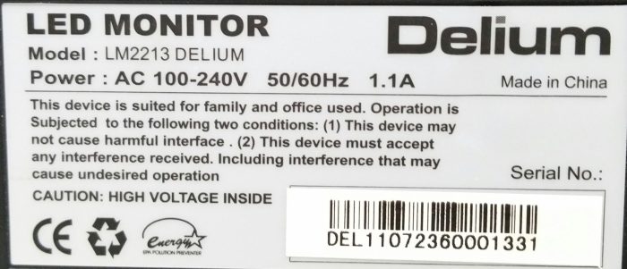 Delium LM2213 22" VGA LED Monitor Screen - Image 3