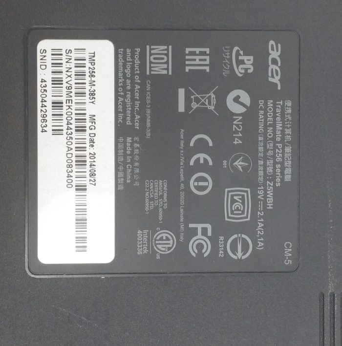Acer Travelmate P256 Series Z5WBH Windows 10 Pro 15.6" Laptop - Image 7