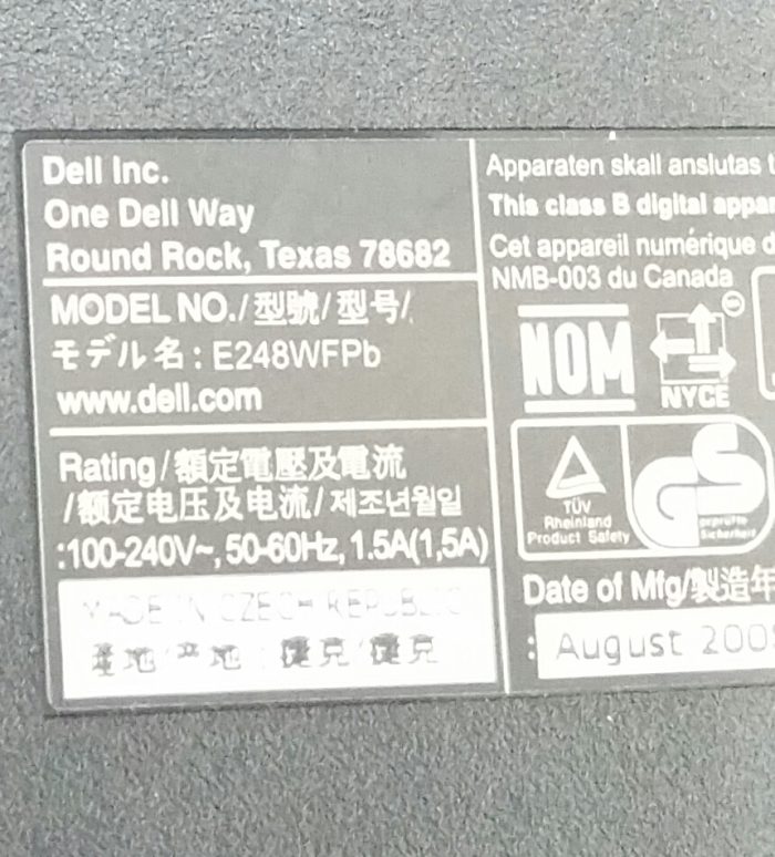 Dell E248WFPb 24" VGA DVI-D LCD Monitor - Image 3