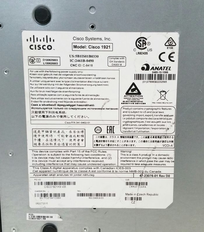 Cisco 1921 1900 Series PoE Integrated Service Router - Image 3