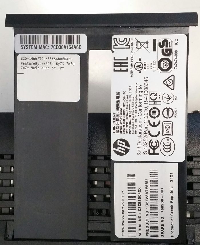 HP t620 TPC-1004-TC Thin Client With Stand - Image 3