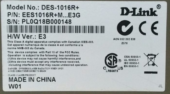 D-Link DES-1016R+ 16-Port 10/100 Fast Ethernet Switch - Image 3