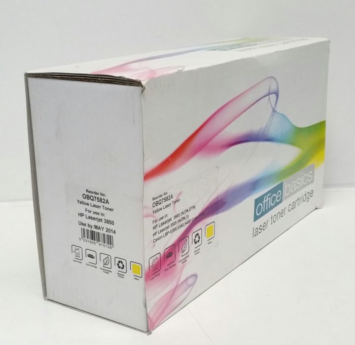 Office Basics OBQ7582A Yellow Laser Toner Cartridge - Image 4