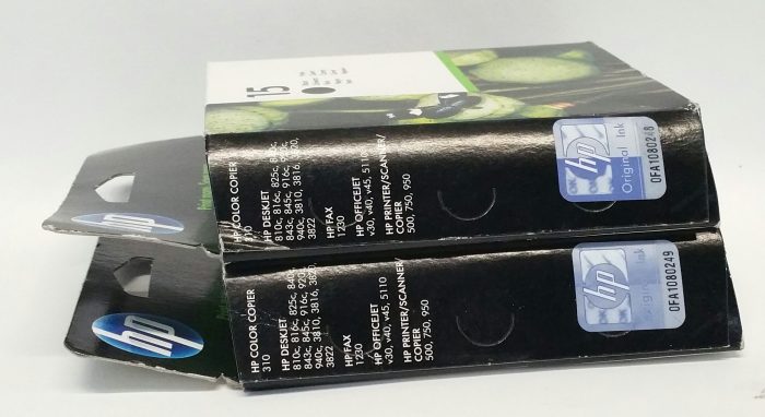 Joblot 2x HP 15 C6615DE HP Color Copier 310 2x Black Ink Cartridge - Image 7