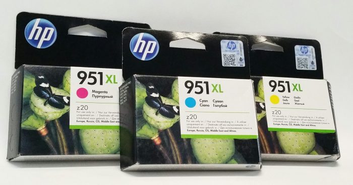 Joblot 3x HP 951XL z20 Cyan, Yellow, Magenta Ink Cartridge - Image 2