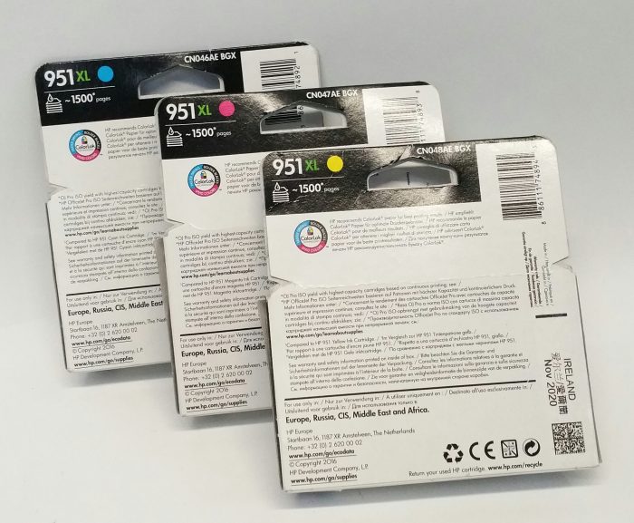 Joblot 3x HP 951XL z20 Cyan, Yellow, Magenta Ink Cartridge - Image 4