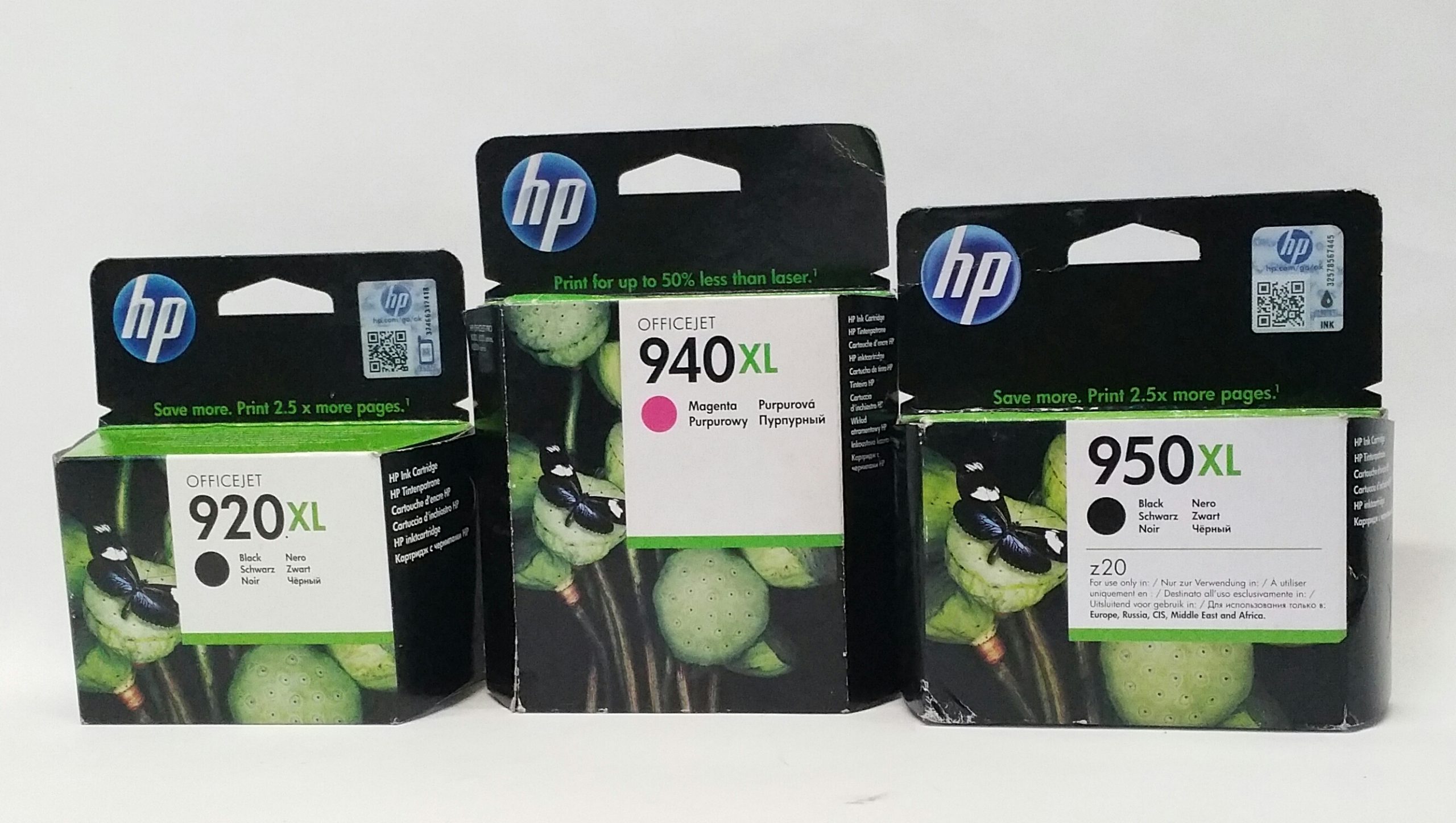20231007_140910-1 Joblot 3x HP Office Jet CD975AE BGX, C4908AE, CN045AE BGX 950XL & 920XL Black, 940XL Magenta Ink Cartridge - Image 1