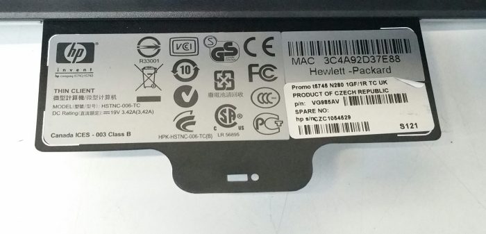HP Invent HP Compaq t5740/t5745 Thin Client HSTNC-006-TC - Image 3