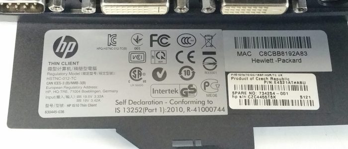 HP t510 Thin Client HSTNC-012-TC - Image 3