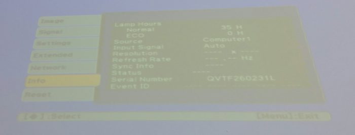 Epson EB-470 H456B LCD Projector 35 Lamp Hours Used - Image 2