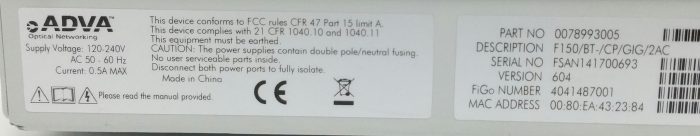 Adva FSP150CP Fibre Optics Access Switch - Image 3