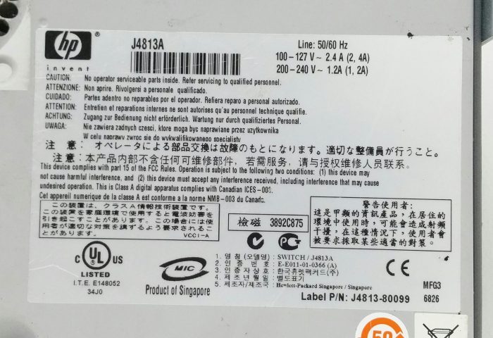 HP Procurve 2524 J4813A 10/100Base-T Ports 24 Ports Network Switch - Image 3