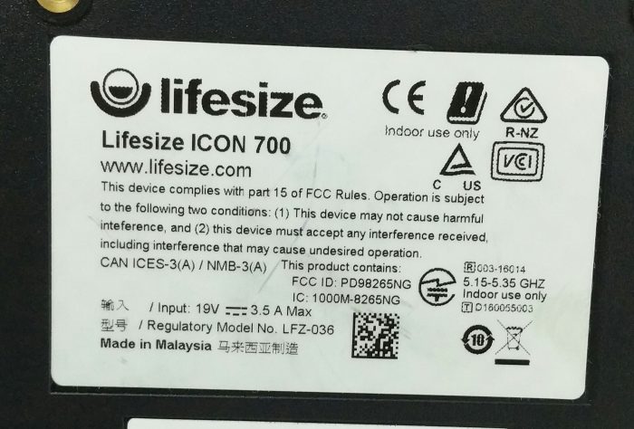 Lifesize ICON700 Conferencing Camera - No Power Adapter - Image 3