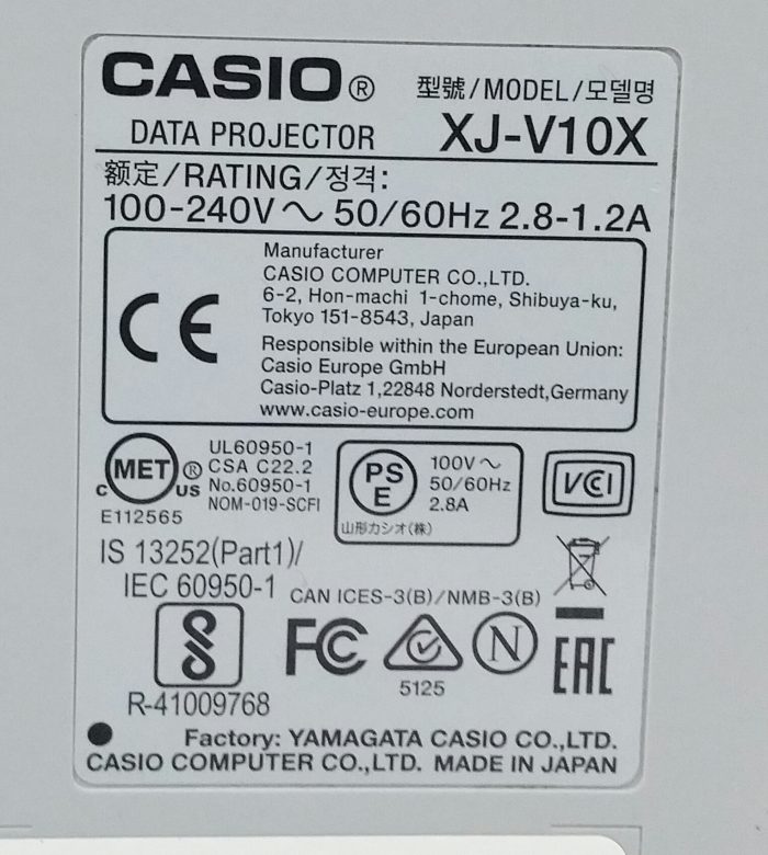 Casio XJ-V10X VGA HDMI Data Projector - Image 3
