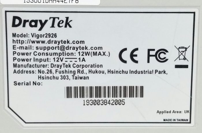 Draytek Vigor2926 Dual-Wan Security Router - Image 3