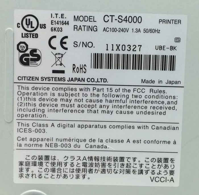 Citizen CT-S4000 Label Printer - Image 3