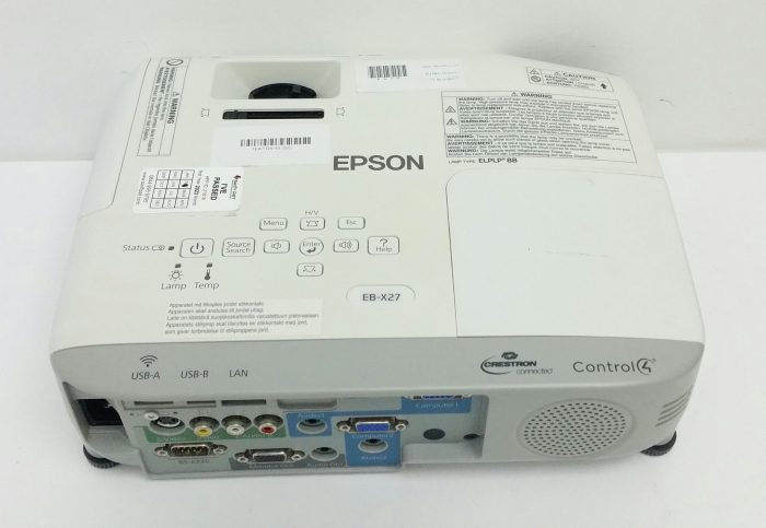 Epson H692B EB-X27 HDMI LCD Projector with 4018 Lamp Hours Used - Image 7