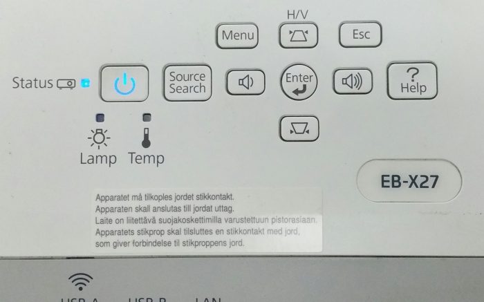 Epson EB-X27 HDMI LCD Projector H692B with 3918 Lamp Hours Used - Image 3
