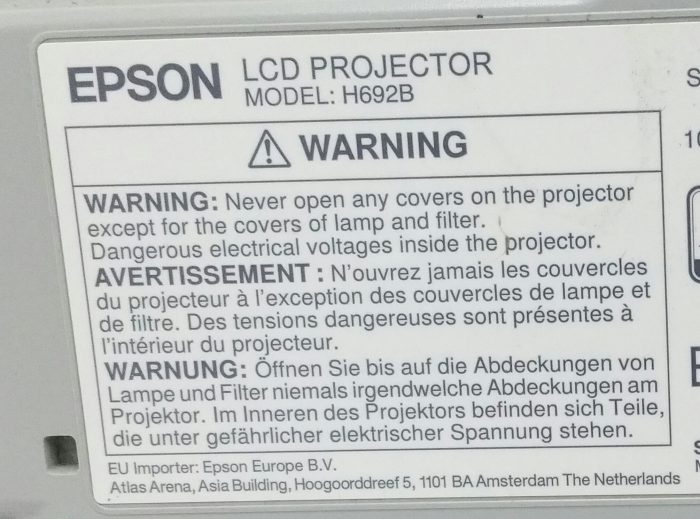 Epson H692B EB-X27 HDMI LCD Projector with 4399 Lamp Hours Used - Image 9