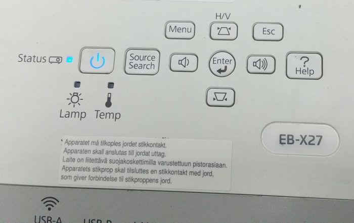 Epson EB-X27 H692B HDMI LCD Projector 3096 Lamp Hours Used - Image 9