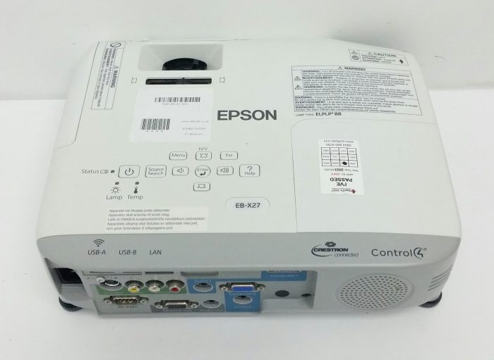 Epson EB-X27 H692B HDMI LCD Projector 3096 Lamp Hours Used - Image 3