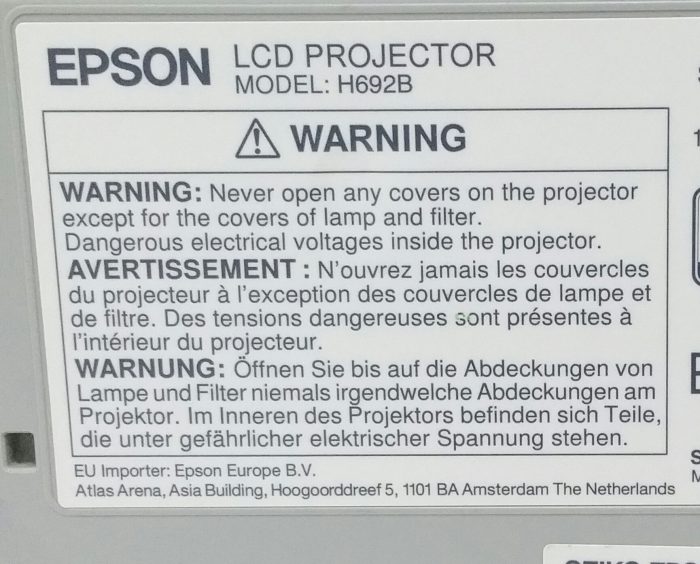 Epson EB-X27 H692B HDMI LCD Projector 3096 Lamp Hours Used - Image 5