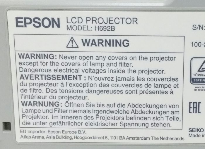 Epson EB-X27 H692B LCD HDMI Projector - Image 3