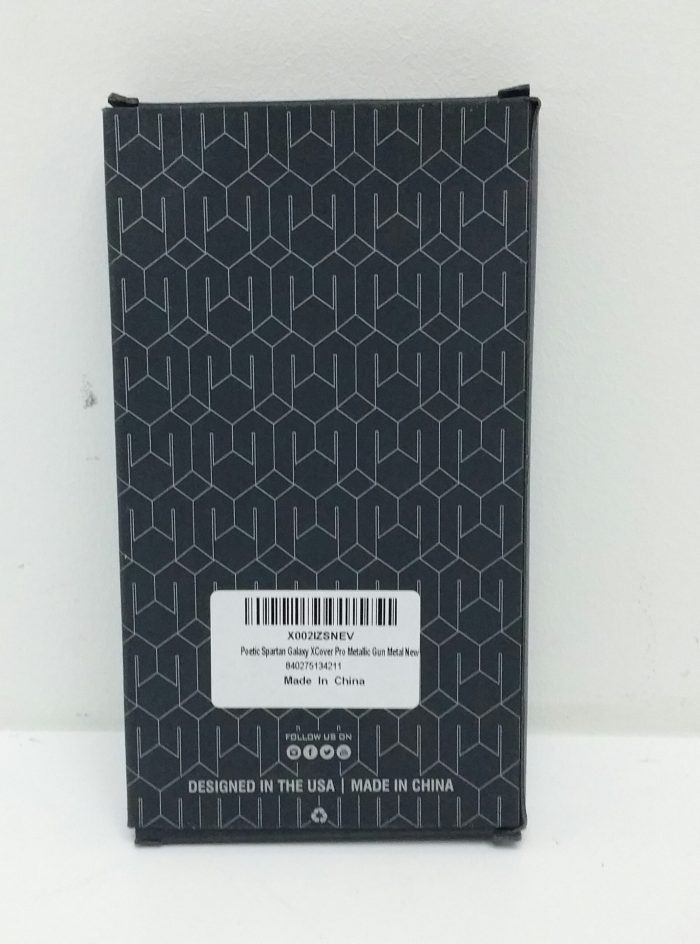 X0021ZSNEV Poetic Spartan Galaxy XCover Pro Metallic Gun Metal Phone Case - Image 7