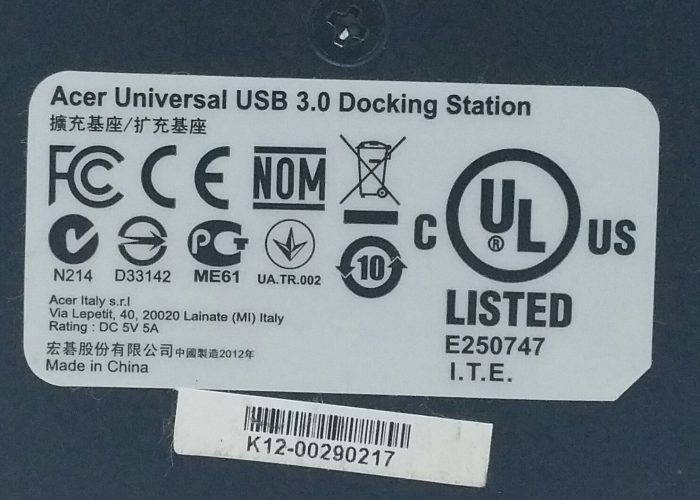 Acer Universal USB 3.0 Docking Station w/o Power Adapter - Image 3