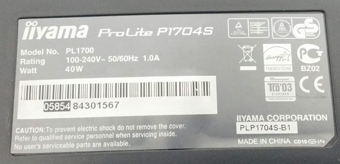 iiyama Prolite PL17004S PL1700 17.5" DVI VGA Monitor - Image 3