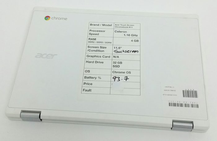 Acer N15Q8 CB5-132T Chromebook Celeron 1.16GHz 4GB Ram 32GB SSD Chrome OS - Image 8
