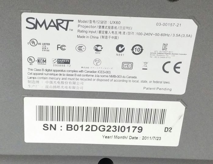 Smart UX60 Projector - Image 3