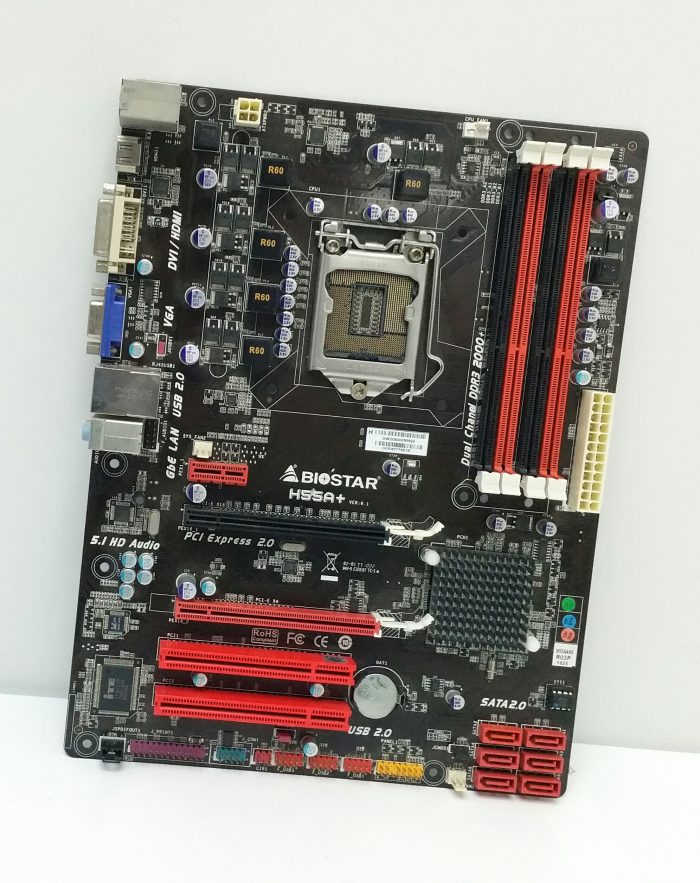 Biostar H55A+ Ver: 6.1 GbE Lan USB 2.0 VGA DVI/HDMI Motherboard - Image 2