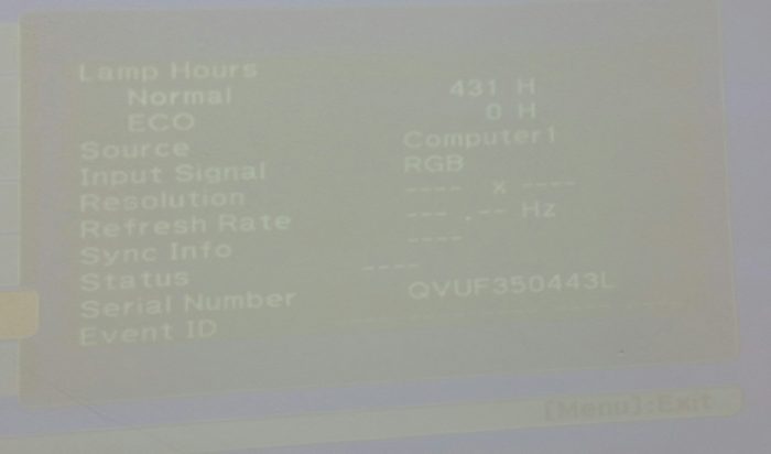 Epson EB-470 LCD Projector 431 Lamp Hours Used H456B - Image 2