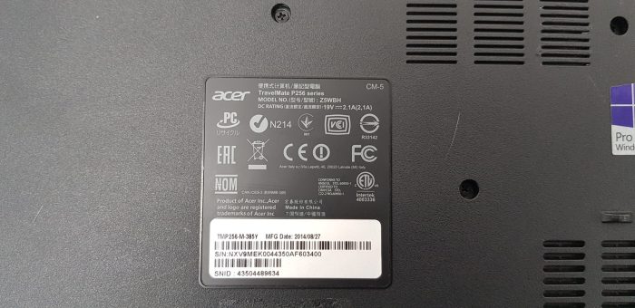 Acer Travel Mate P256 i3-4030u 1.9GHz 15.6" 500gb HDD - Image 2