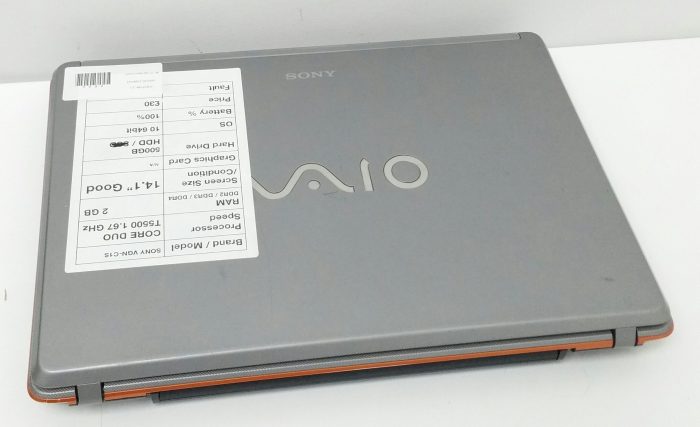 Sony Vaio VGN-C1S PCG-6P2M Core 2 Duo T5500 1.67GHz 2GB Ram 500GB HDD Windows 10 64bit - Image 8