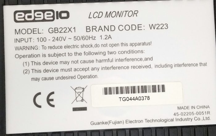 Edge10 GB22X1 22" VGA DVI Monitor - Image 3