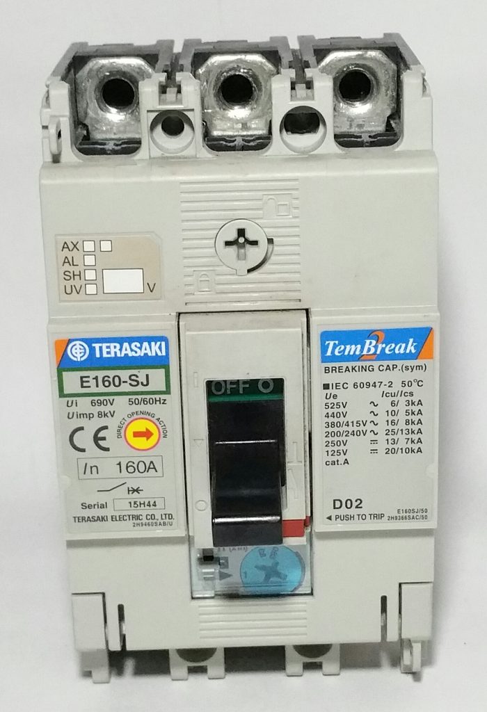 Terasaki E160-SJ 40amp 16ka Triple Pole MCCB TemBreak Damaged Case - Image 2